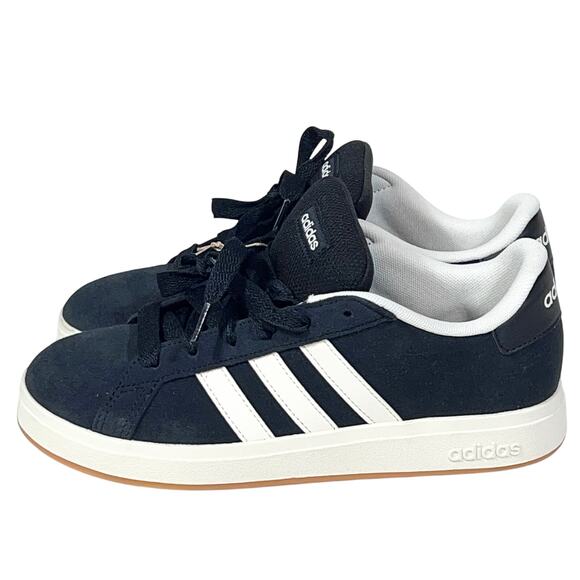 Adidas Grand Court 00s Kids Tennis Shoe Size 5 Black White JH6178 New - Picture 5 of 10